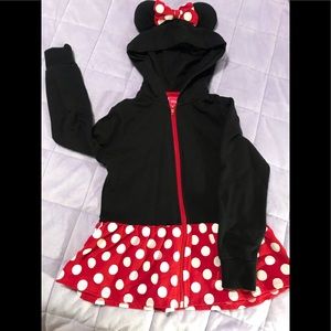 Minnie Mouse Hoodie Jacket for Girls. Size 4/5